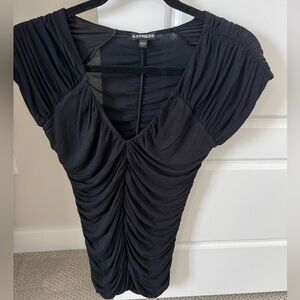 Express rouched vneck top
